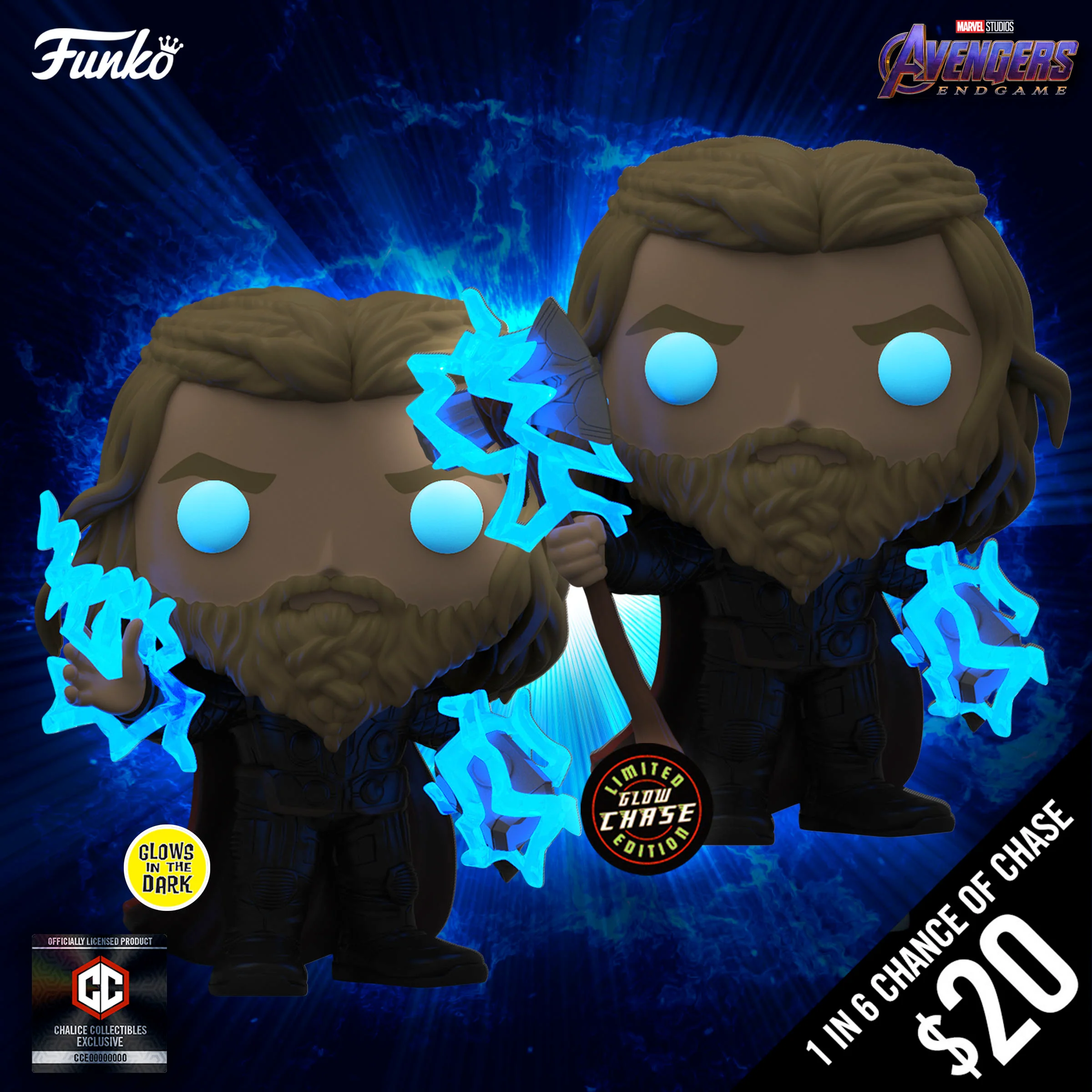 Funko Pop! Chalice Collectibles Exclusive: Avengers Endgame: Thor (1 in 6 chance of Chase) - Image 2