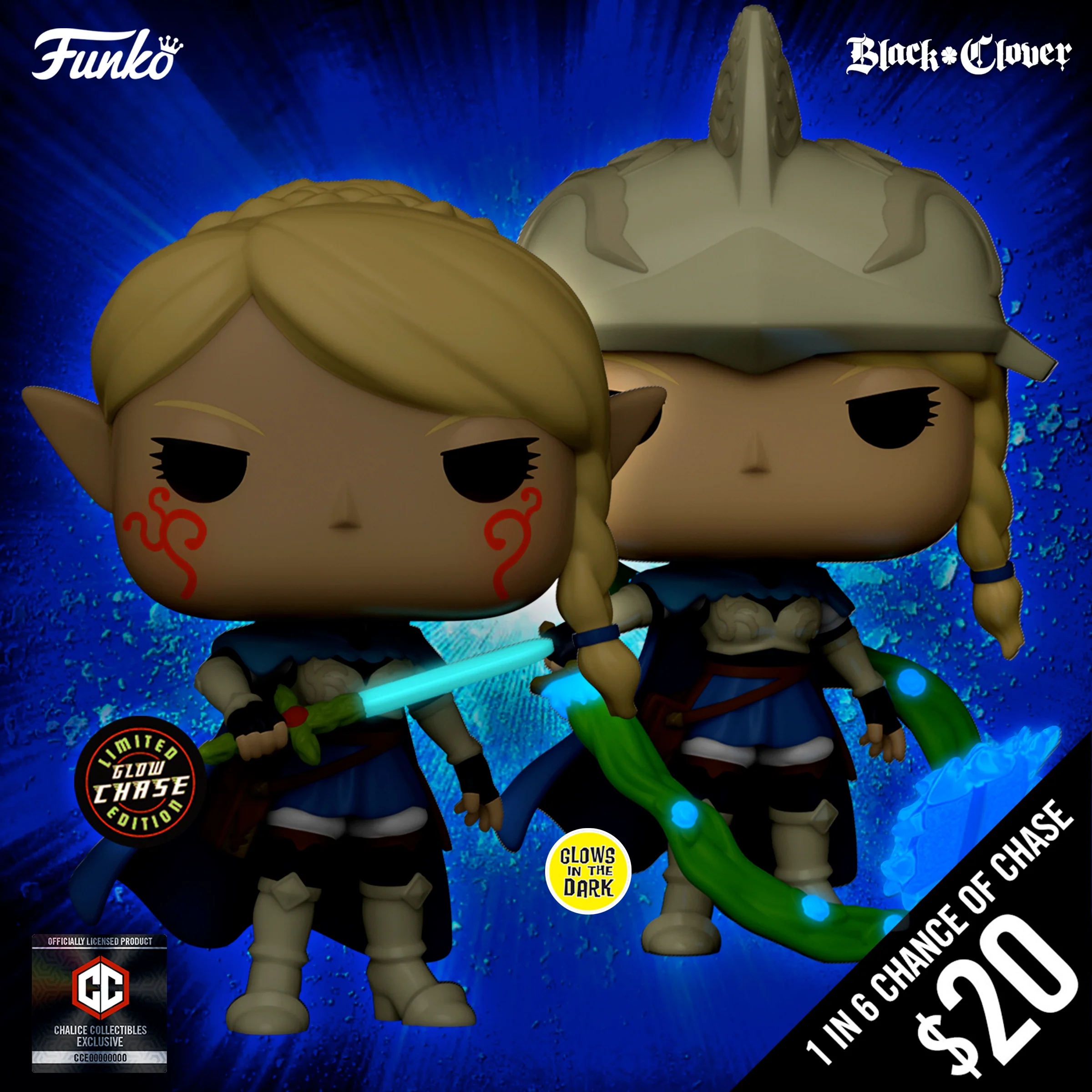 Funko Pop! Chalice Collectibles Exclusive: Black Clover: Charlotte (1 in 6 chance of chase) #1155 - Image 2
