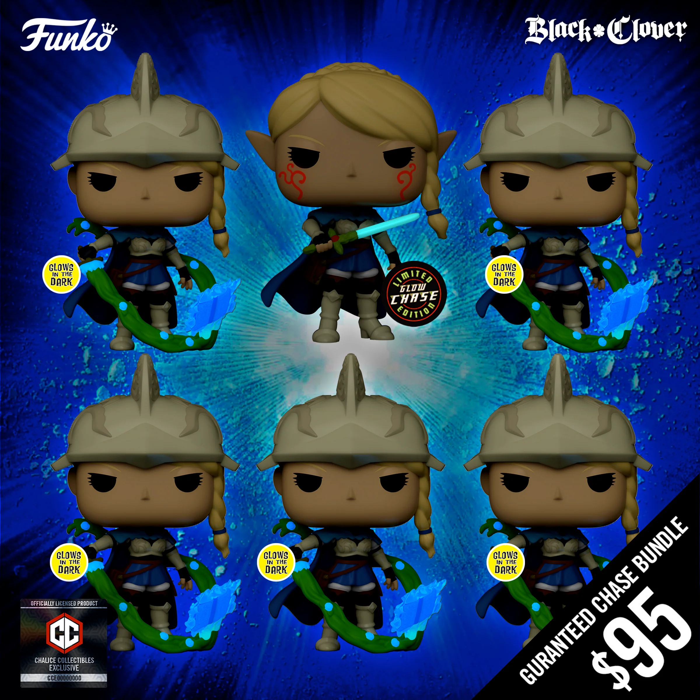Funko Pop! Chalice Collectibles Exclusive: Black Clover: Charlotte (Guaranteed Chase Bundle) #1155 - Image 2