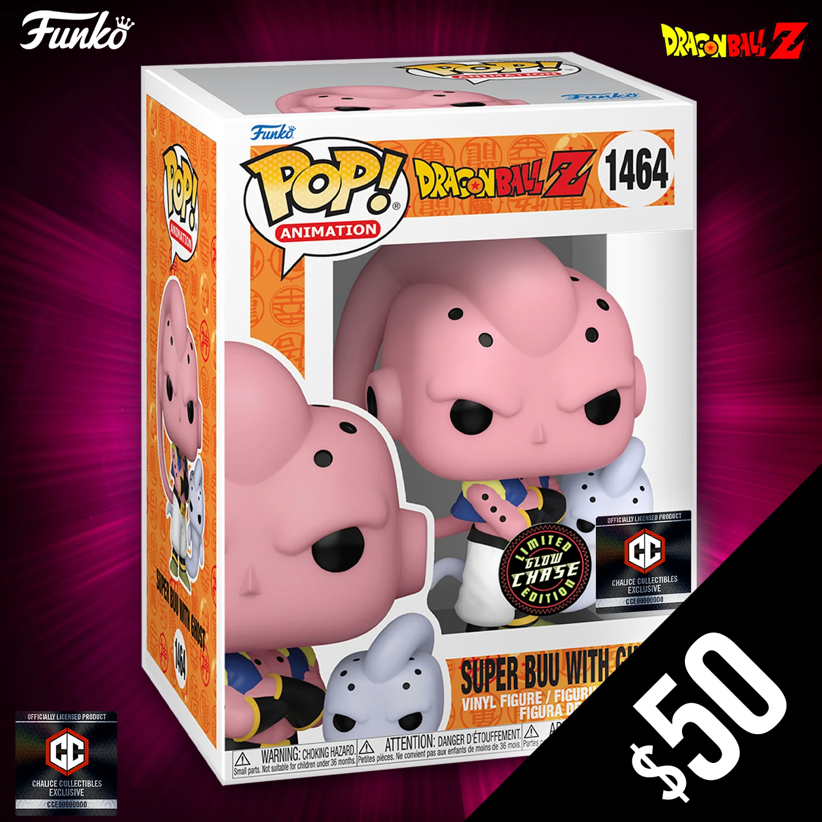 Funko Pop! Chalice Exclusive: Dragon Ball Z: Super Buu with Ghost #1464 (CHASE) - Image 2