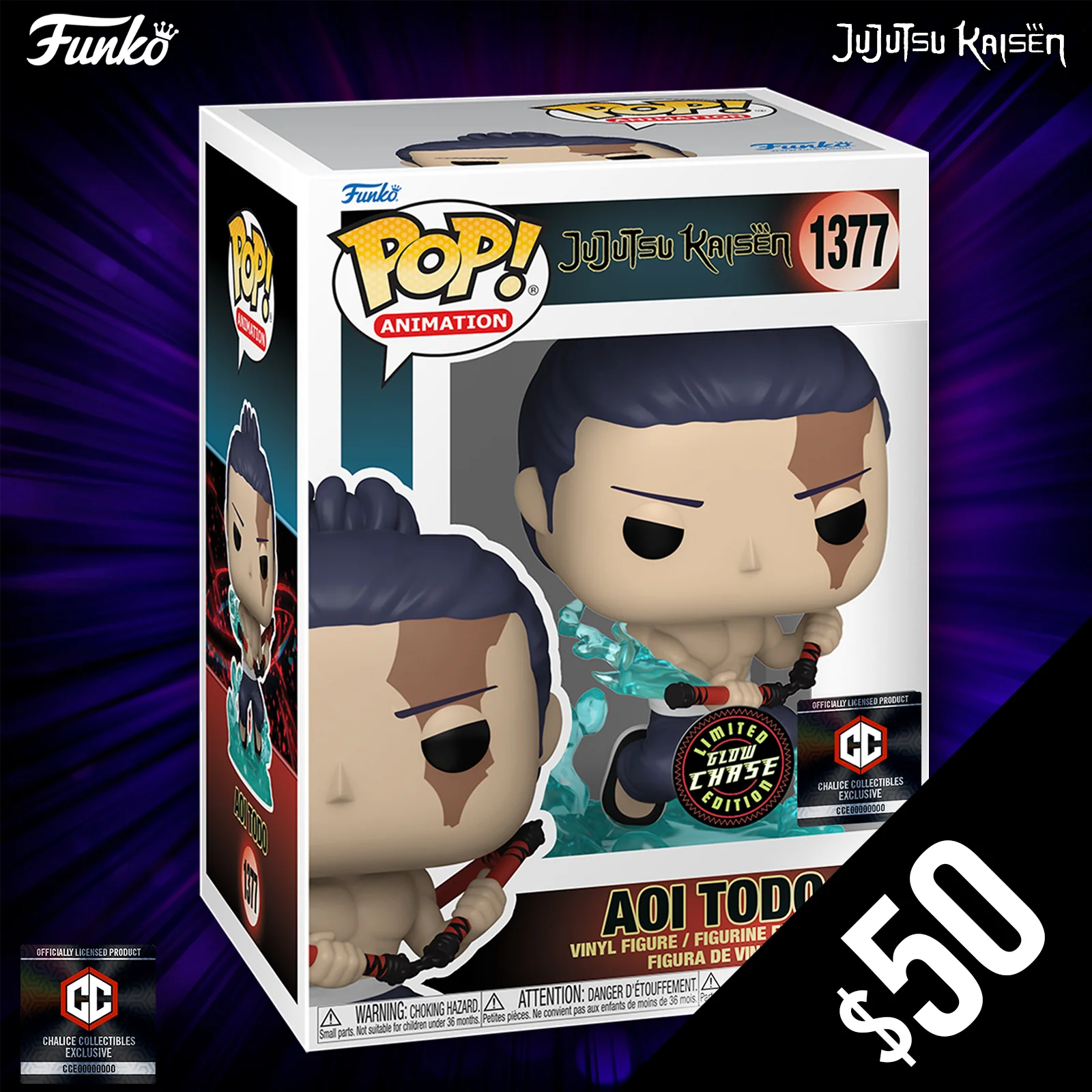 Funko Pop! Chalice Exclusive: Jujutsu Kaise: Aoi Todo #1377 (CHASE) - Image 2