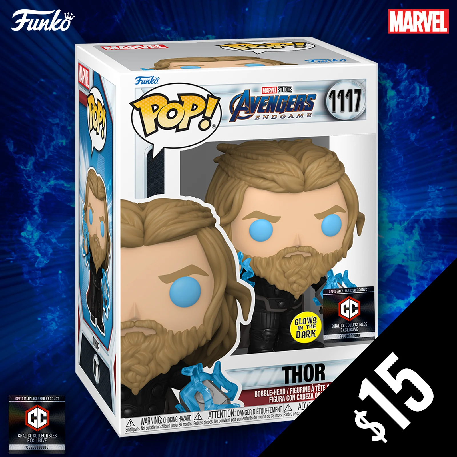 Funko Pop! Chalice Exclusive: Marvel Avenger's Endgame: Thor #1117 (Non-Chase) - Image 2