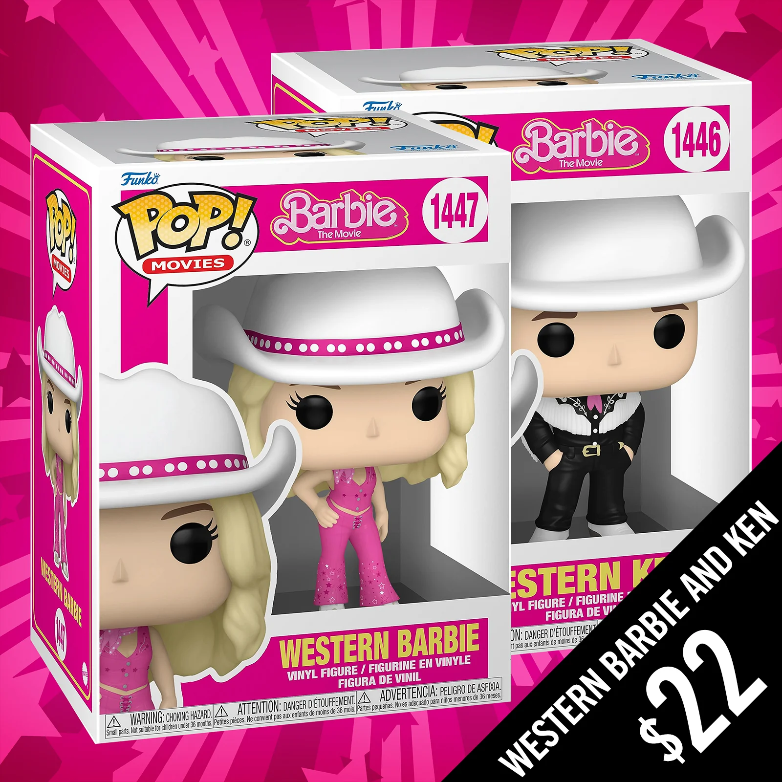 Funko Pop! Movies - Barbie The Movie: Wester Barbie and Western Ken - Image 2