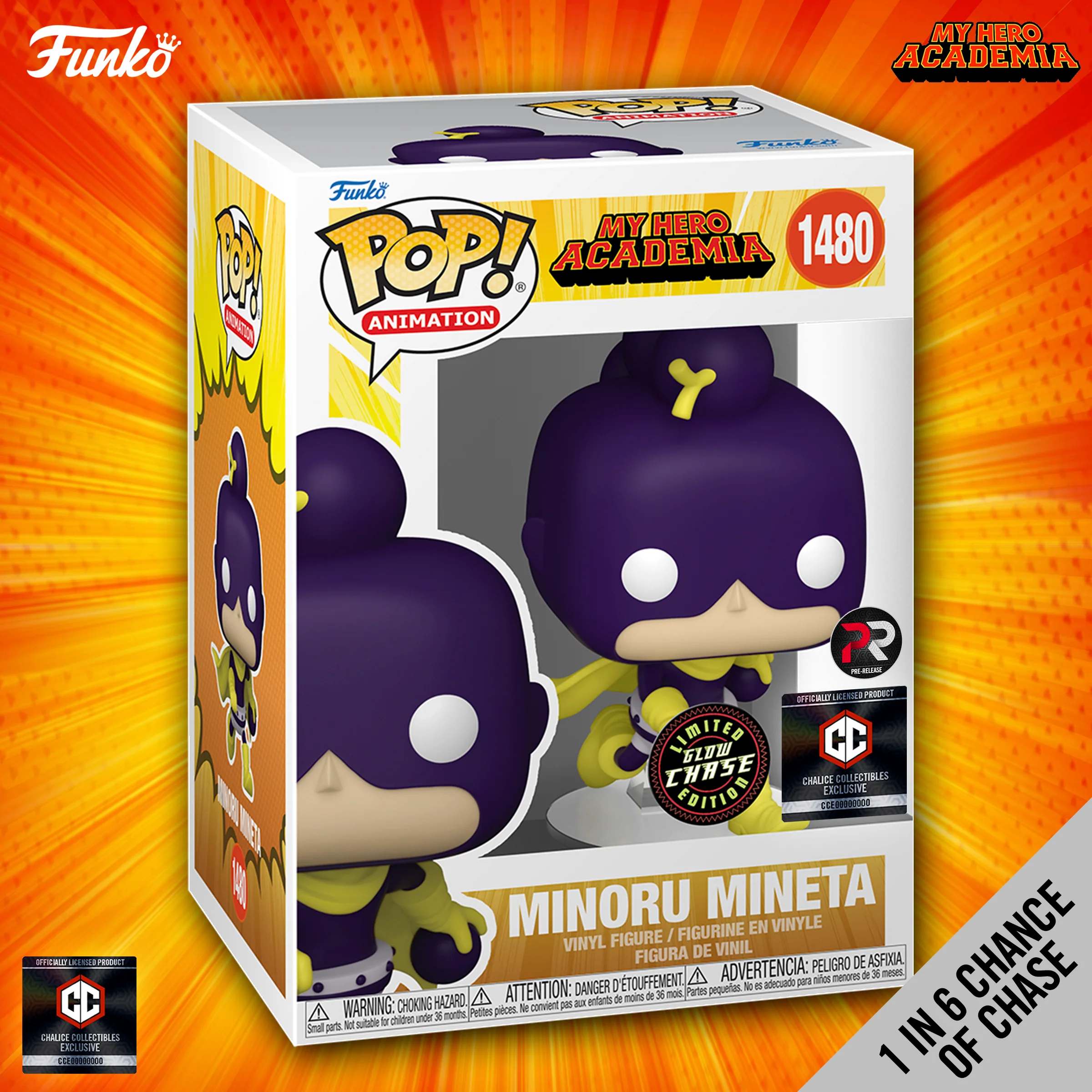 Pre-Order - Funko Pop! Chalice Collectibles Exclusive: MHA: Minoru Mineta (1 in 6 chance of Chase) (PR) - Image 3