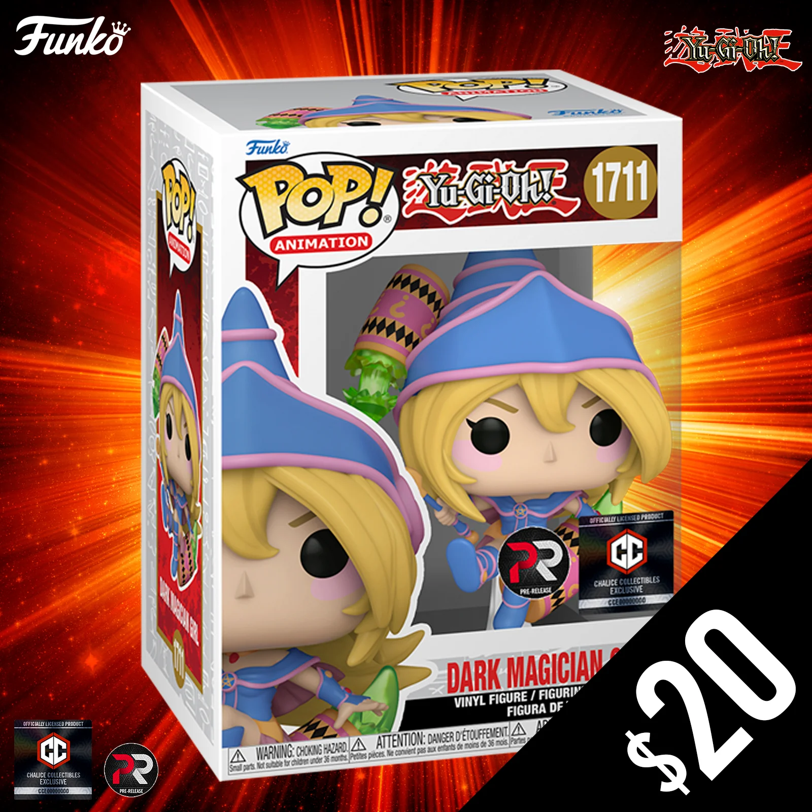 Pre-Order: Funko Pop! Chalice Exclusive: Yu-Gi-Oh: Dark Magician Girl w/Cylinders #1711 (PR) - Image 2