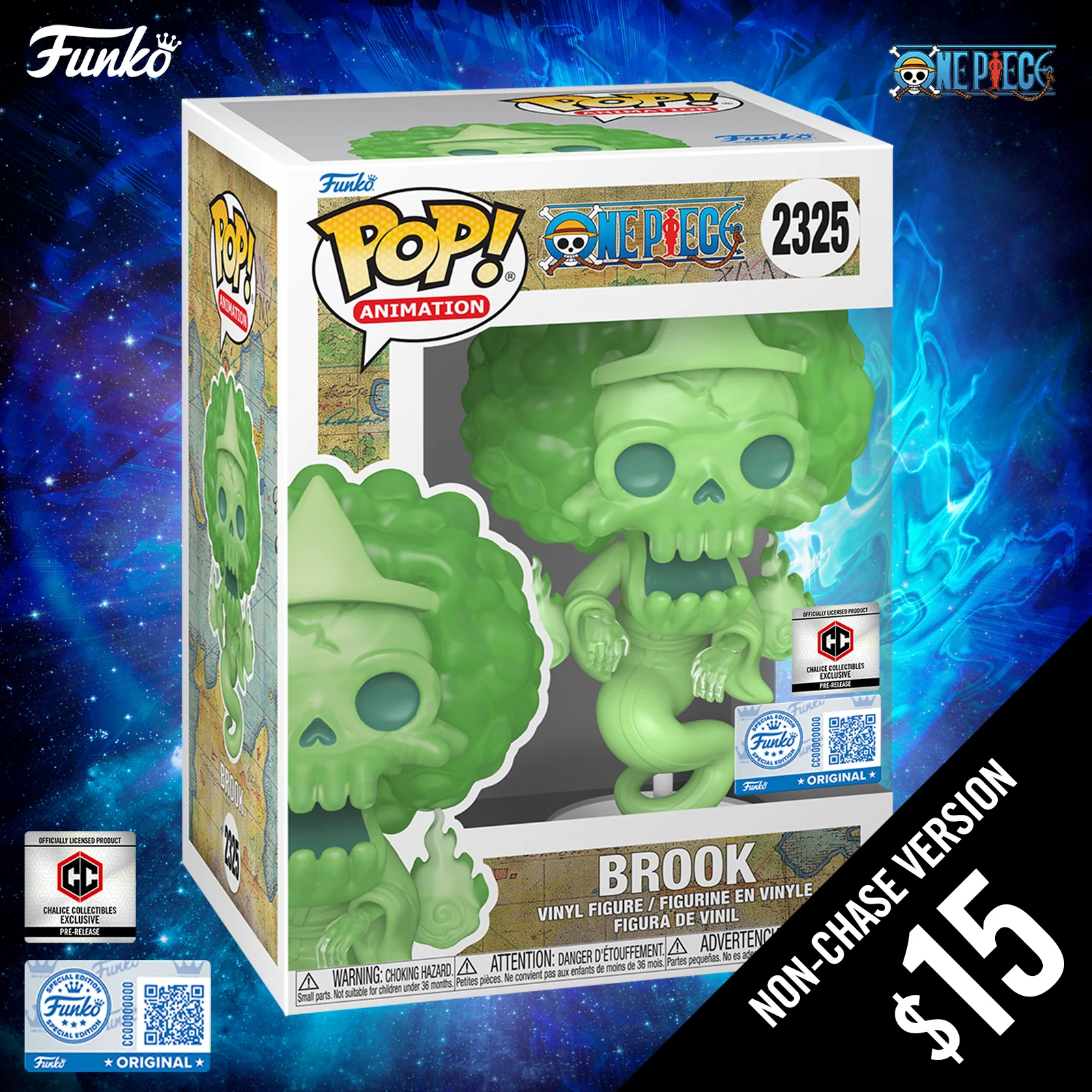 Pre-Order: Funko Pop! One Piece S14: Brook (Ghost) #2325 (Non-Chase) (PR)